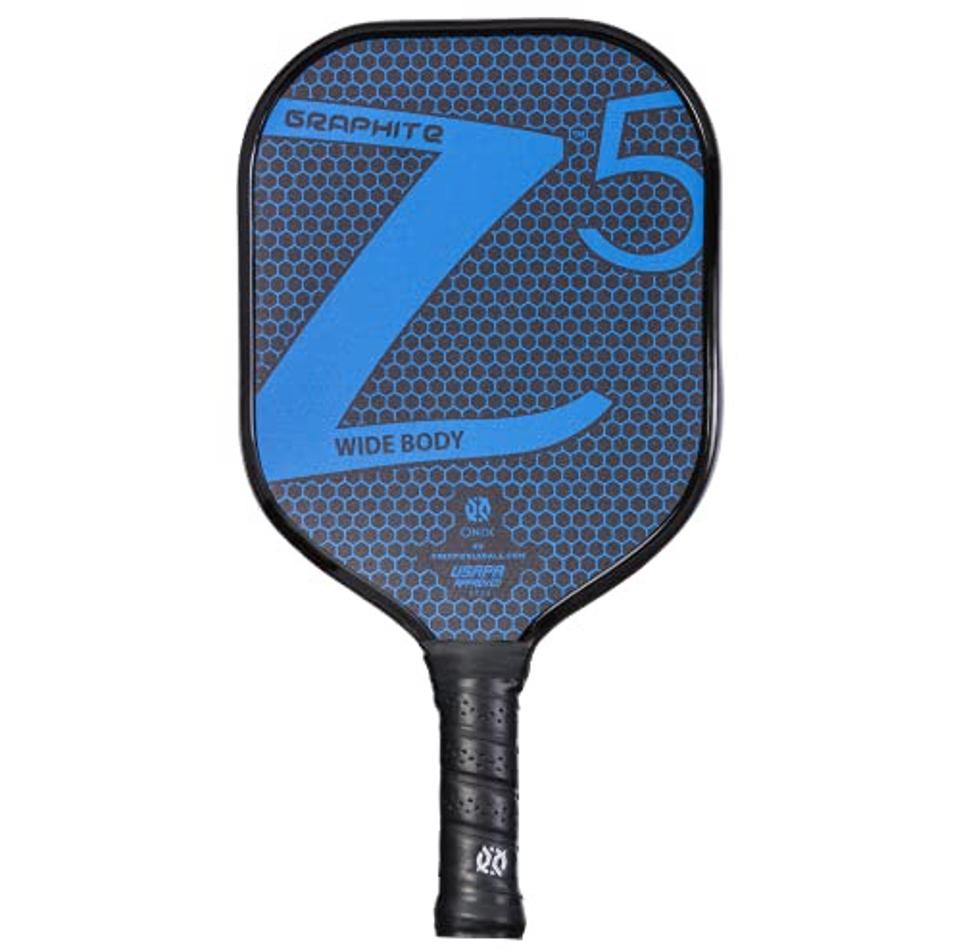 ONIX Graphite Z5 Pickleball Paddle (Graphite Carbon Fiber Face with Rough Texture Surface, Cushion Comfort Grip and Nomex Honeycomb Core for Touch, Control, and Power)