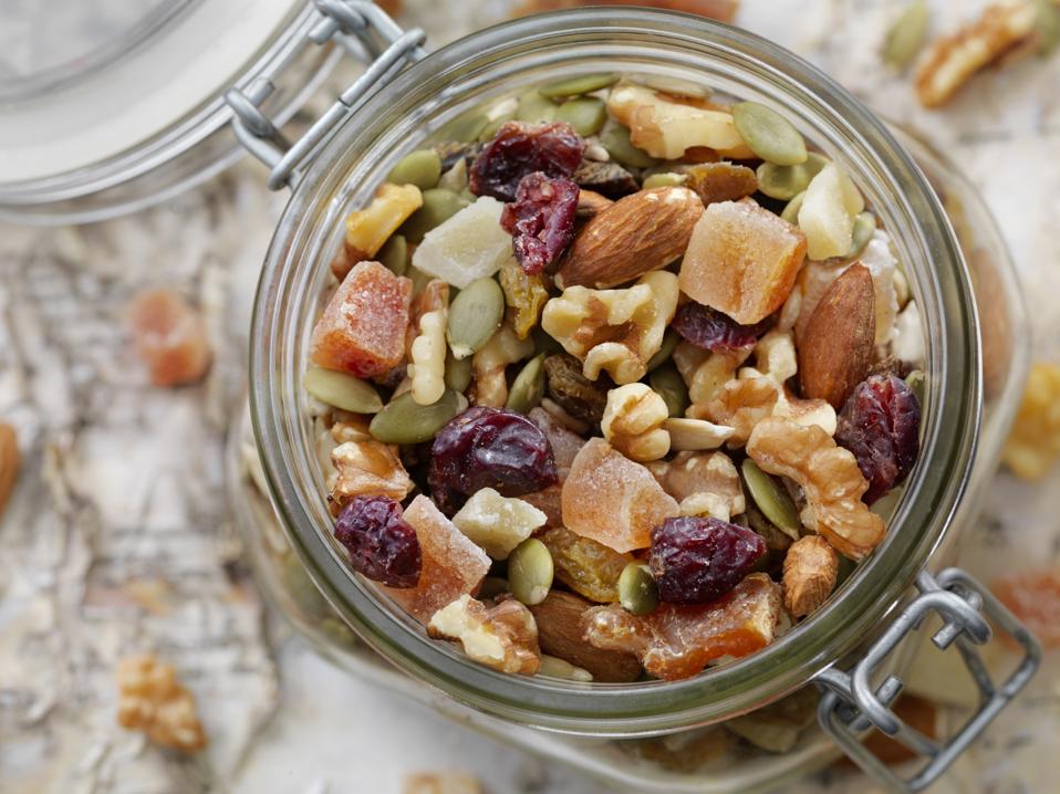 Healthy home made trail mix