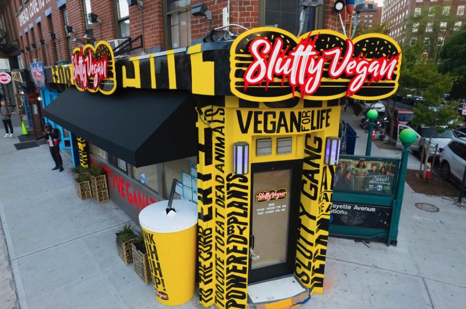 Slutty Vegan's Brooklyn location, just before opening in September 2022