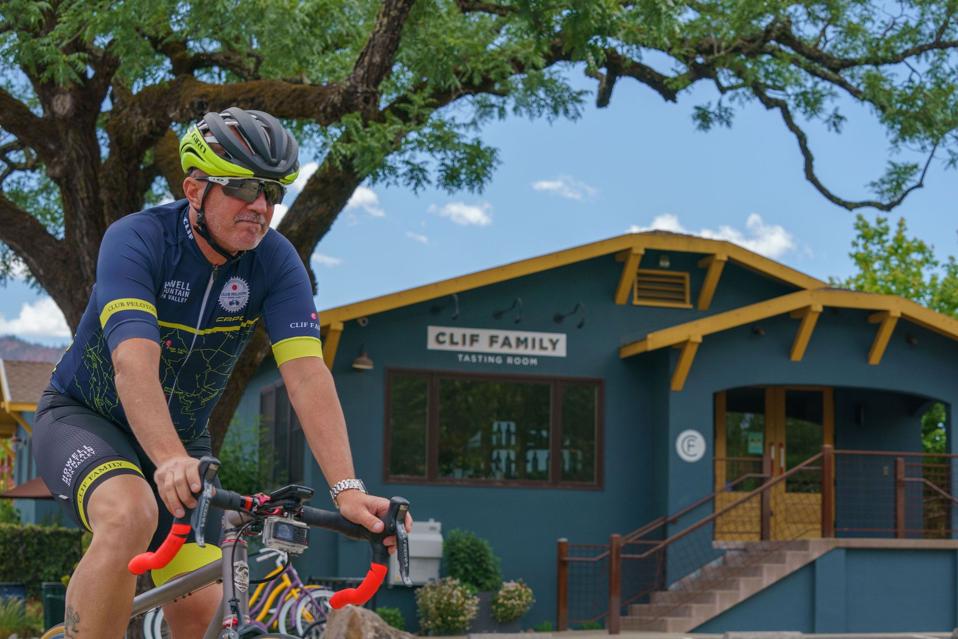 Cycling at Clif Family Winery in Napa Valley