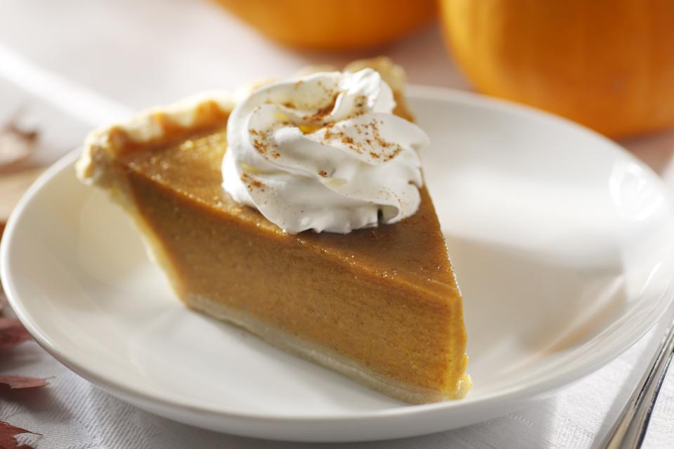 Pumpkin Pie With Whipped Cream