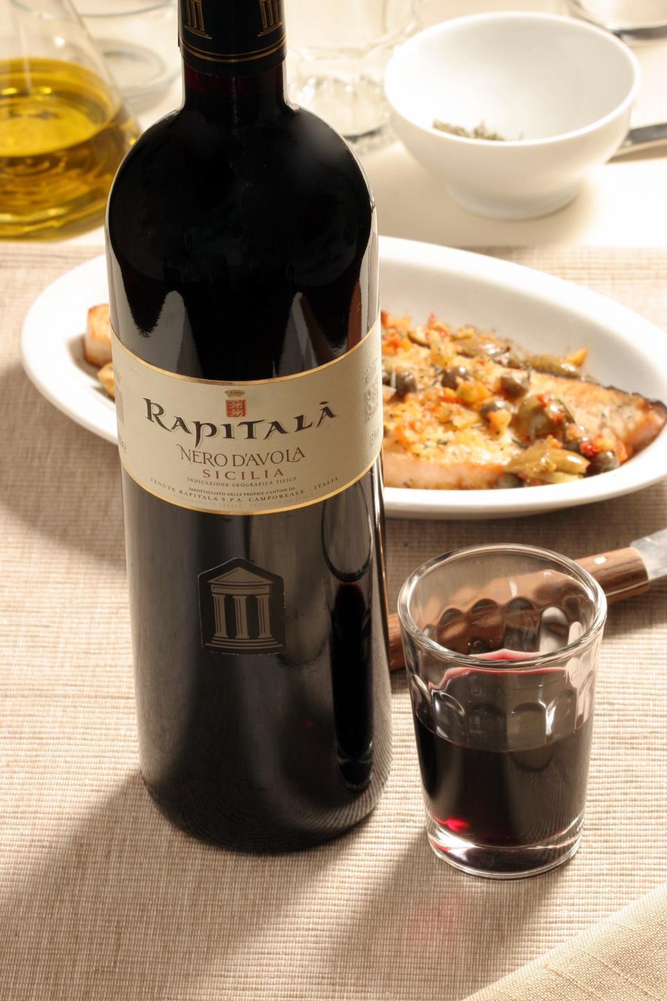 Nero d'Avola wine. Italy