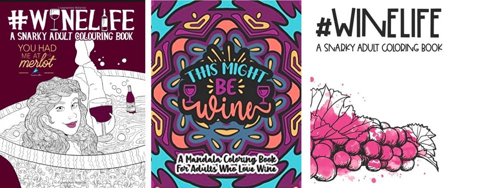 Wine coloring books