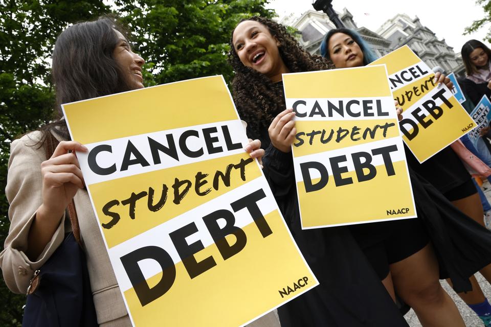Student Loan Borrowers Gather To Tell President Biden To Cancel Student Debt
