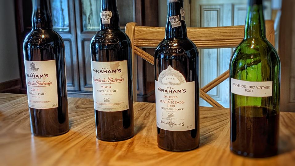 2010, 2004, 1999 and 1987 Graham’s Quinta dos Malvedos Photo Credit Symington Family Estates