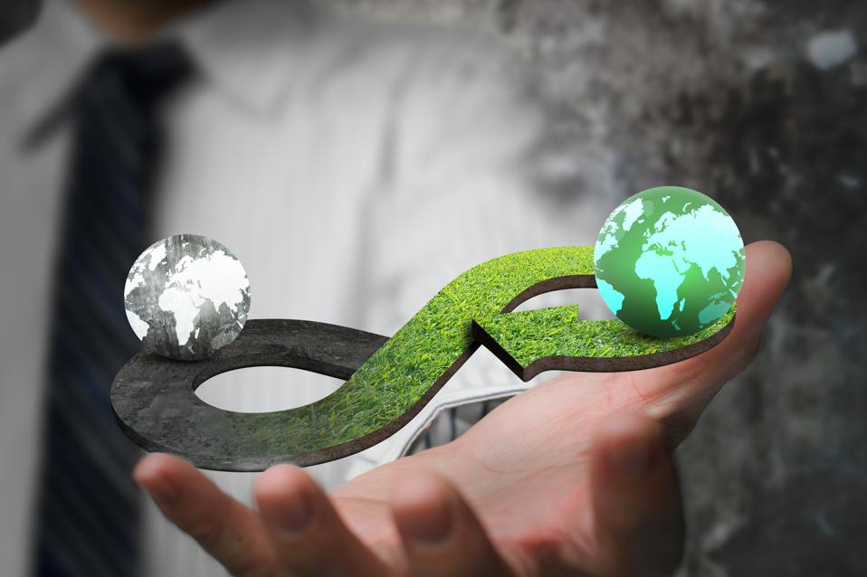 Concepto de economía circular verde