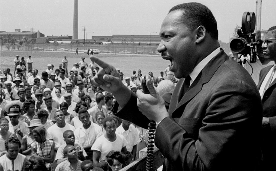 Dr. King habla en mitin