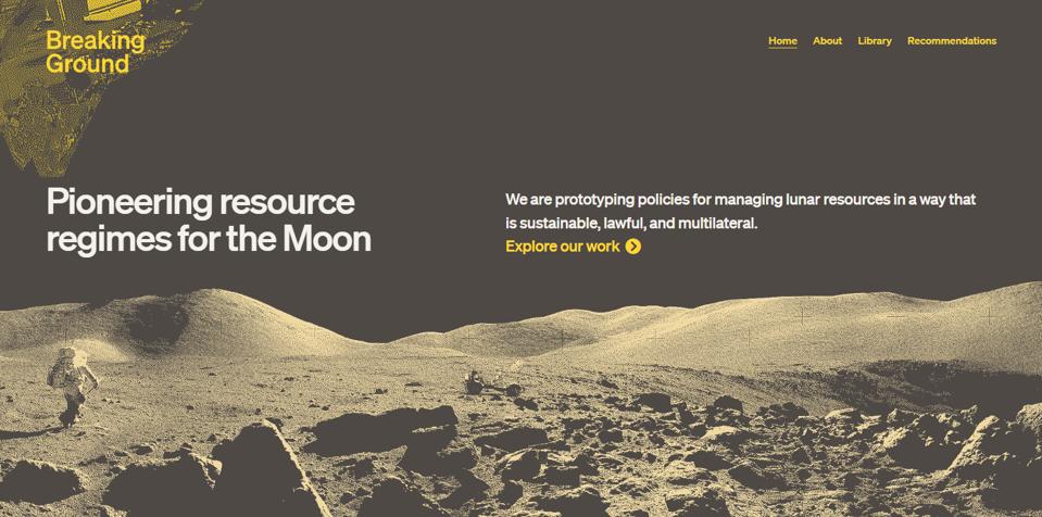 El sitio web de Breaking Ground Trust.