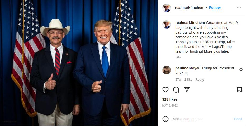 Марк Фінчем і Дональд Трамп у Мар-а-Лаго
