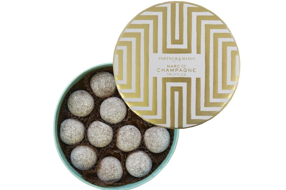 truffles in round box