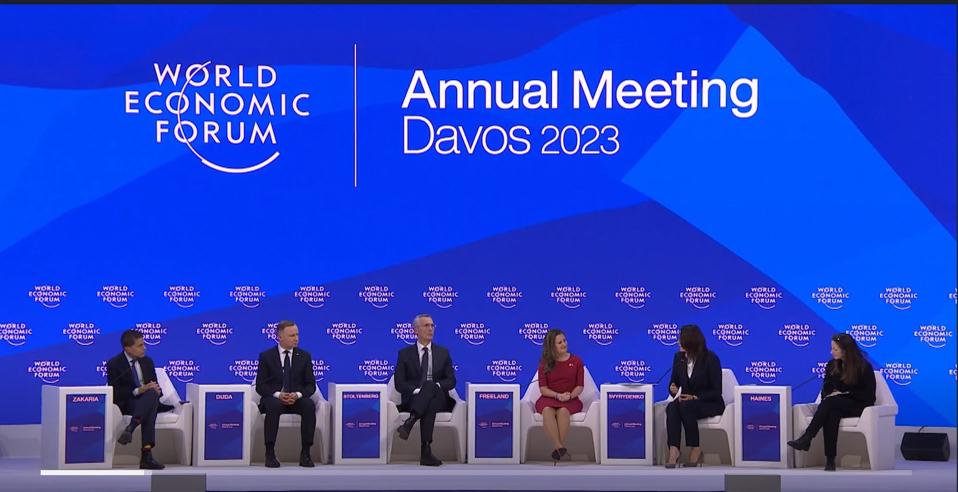 Screenshot - Fareed Zakaria Panel at WEF 2023 - 1-18-2023