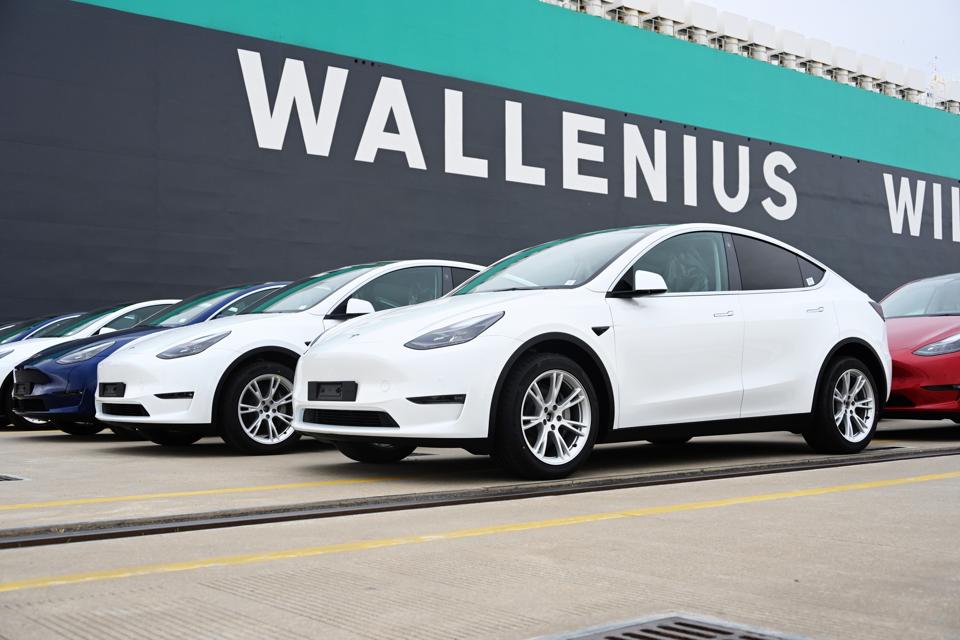 Tesla Vehicles Export In Shanghai