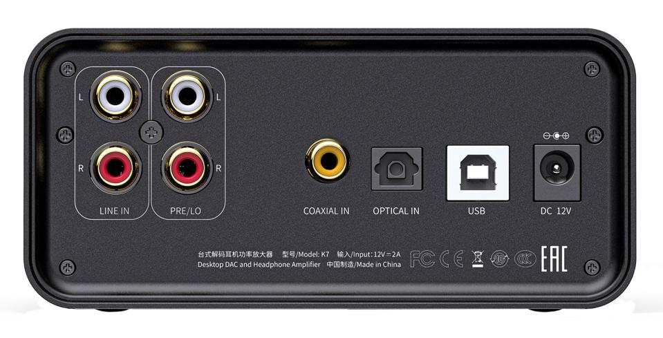 Vista trasera de FiiO K7