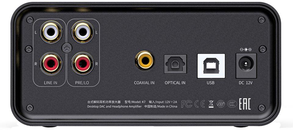 Vista trasera de FiiO K7