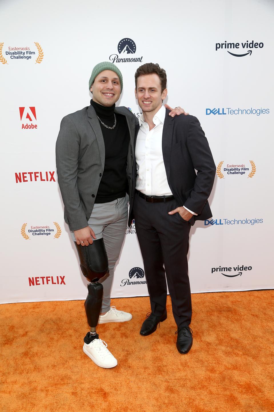 (L-R) Sommer Carbuccia and Blake Stadnik attend Easterseals Disability Film Challenge at Sony Pictures Studios on May 05, 2022 in Culver City, California.