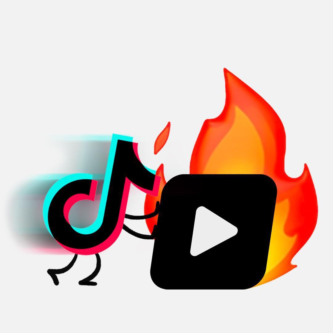 Логотип TikTok представляет собой огненный смайлик.