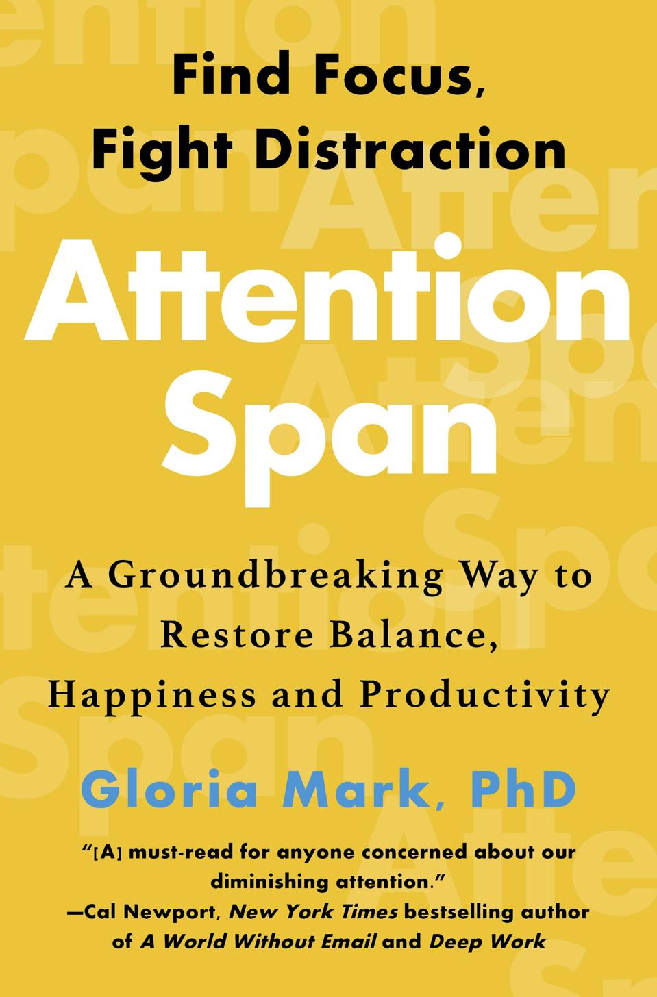 Обкладинка книги, Attention Span, Глорія Марк