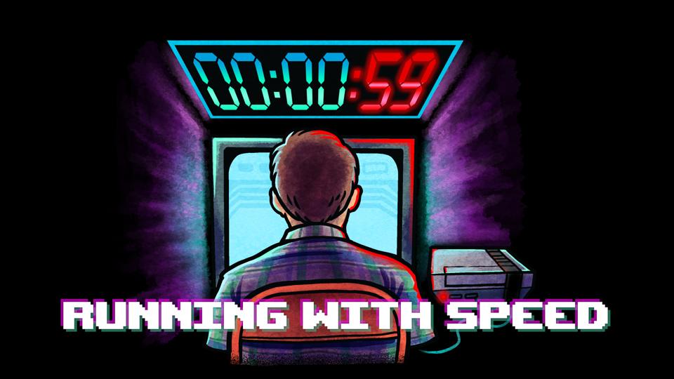 Una ilustración que muestra a un jugador sentado frente a un televisor.