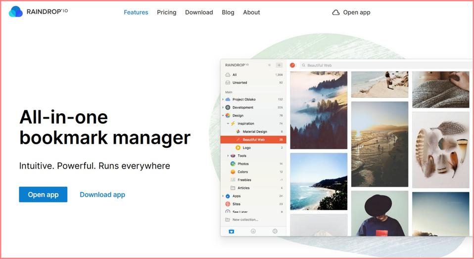 Raindrop.io Bookmark Manager Forbes TJ McCue
