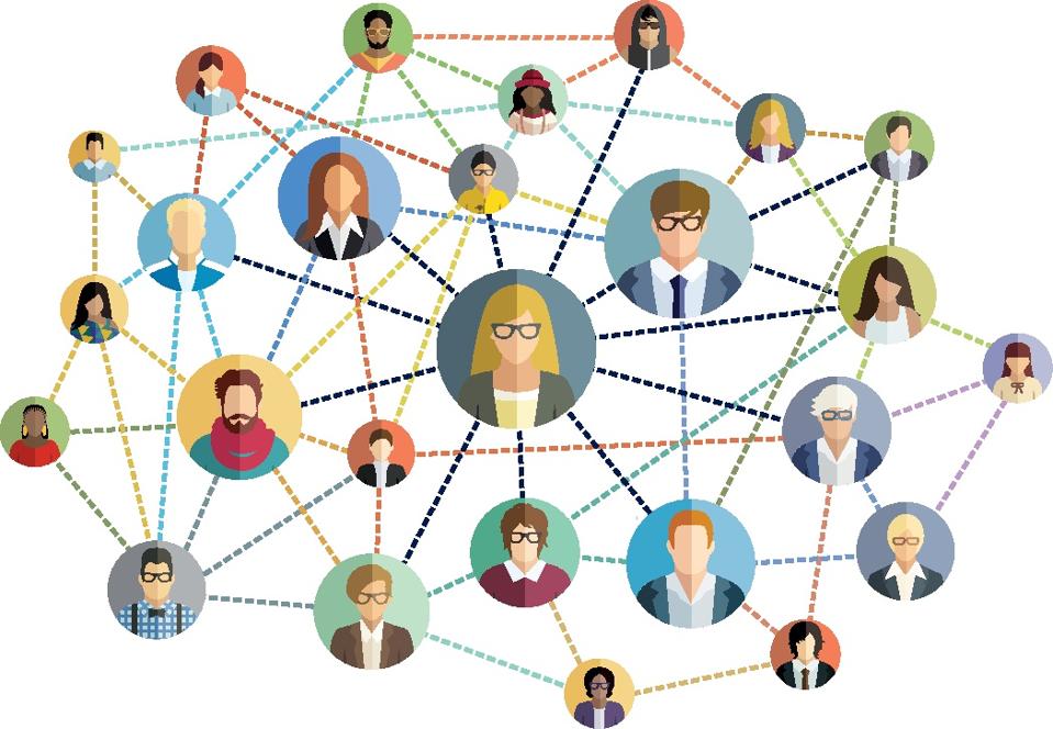 Red social - ilustración vectorial.