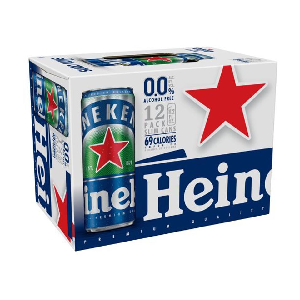 Heineken 0.0 in its distinctive packaging.