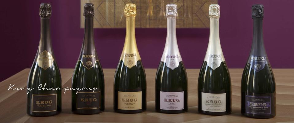 Selection of different Krug Champagnes