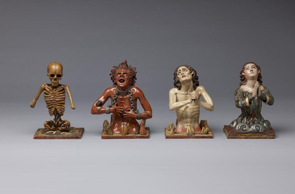 The Four Fates of Man: Death, Soul in Hell, Soul in Purgatory, Soul in Heaven,