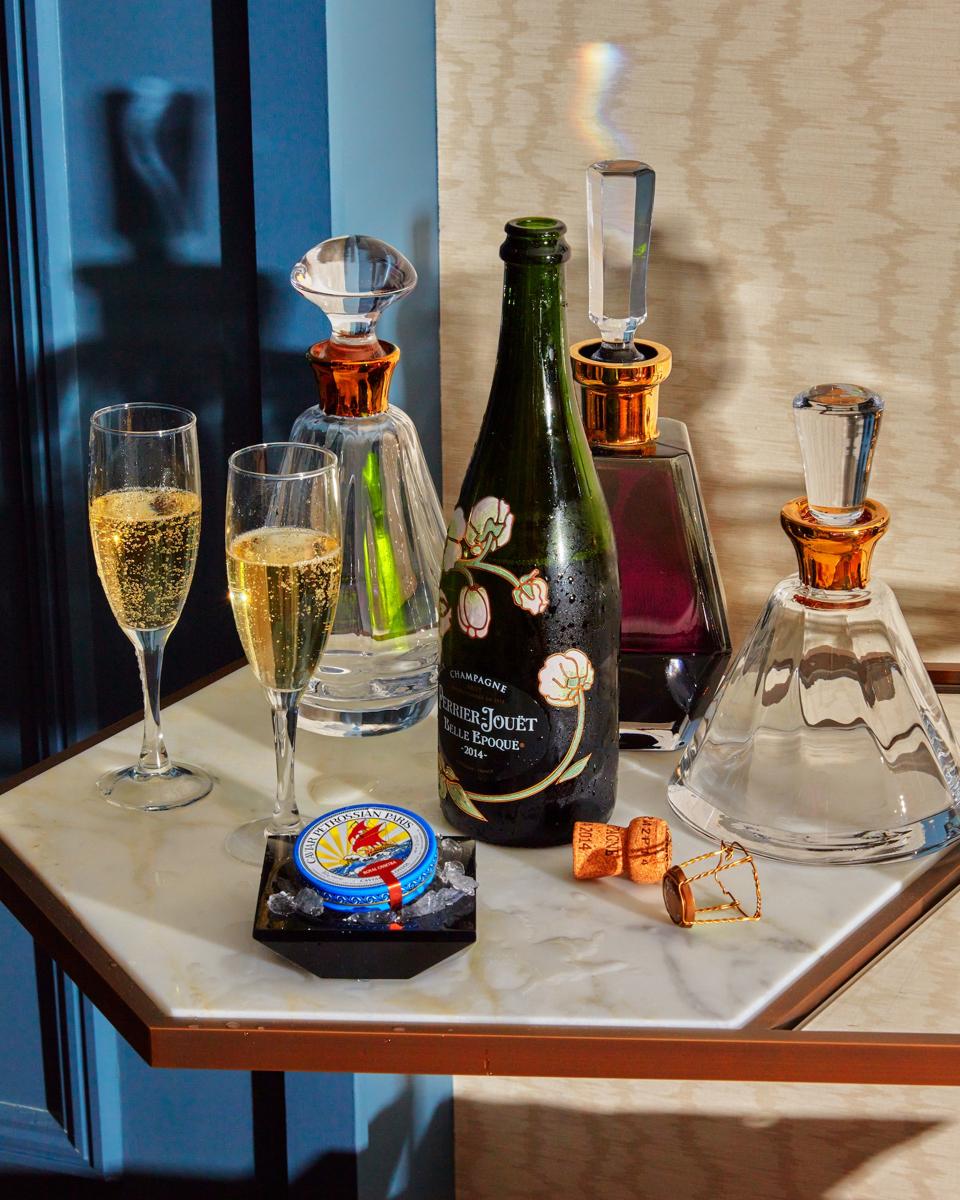 champagne and caviar