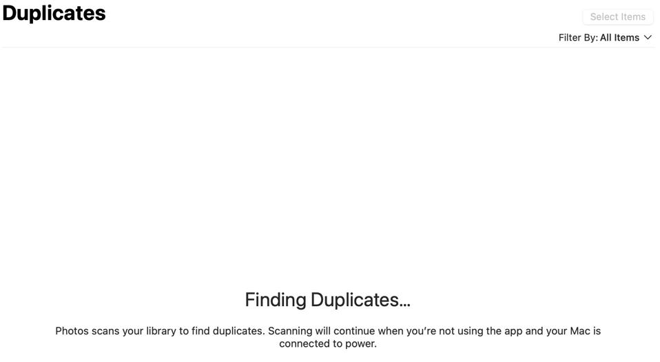 Scanning for duplicates