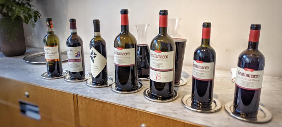 Lineup of ColleMassari Wine Estates Photo Credit Cathrine Todd