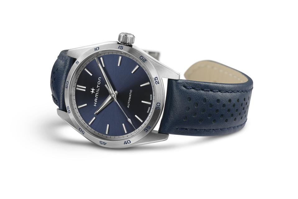 The Hamilton Jazzmaster Performer with Blue Sunray Dial