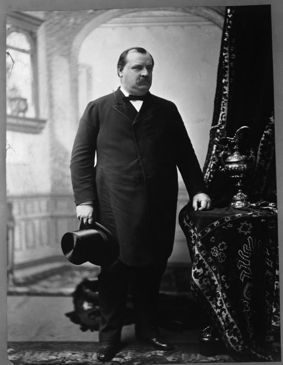 President Grover Cleveland Holding Top Hat