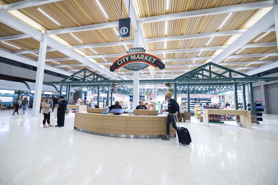 City Market retail area at Kansas City's new air terminal.