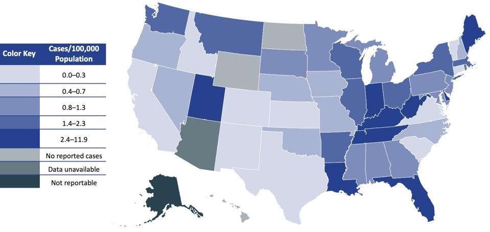 acute HCV incidence by state