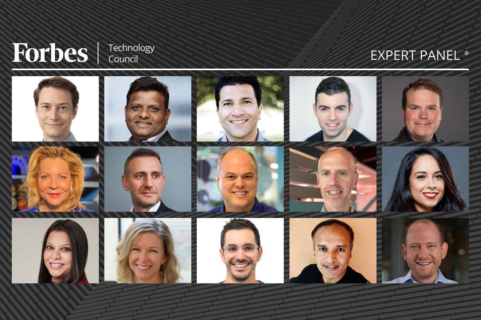 Photos of featured Forbes Technology Council members.