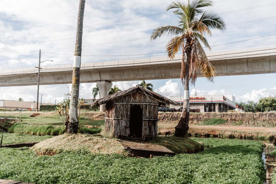 The little grass shack at Sumida Farm