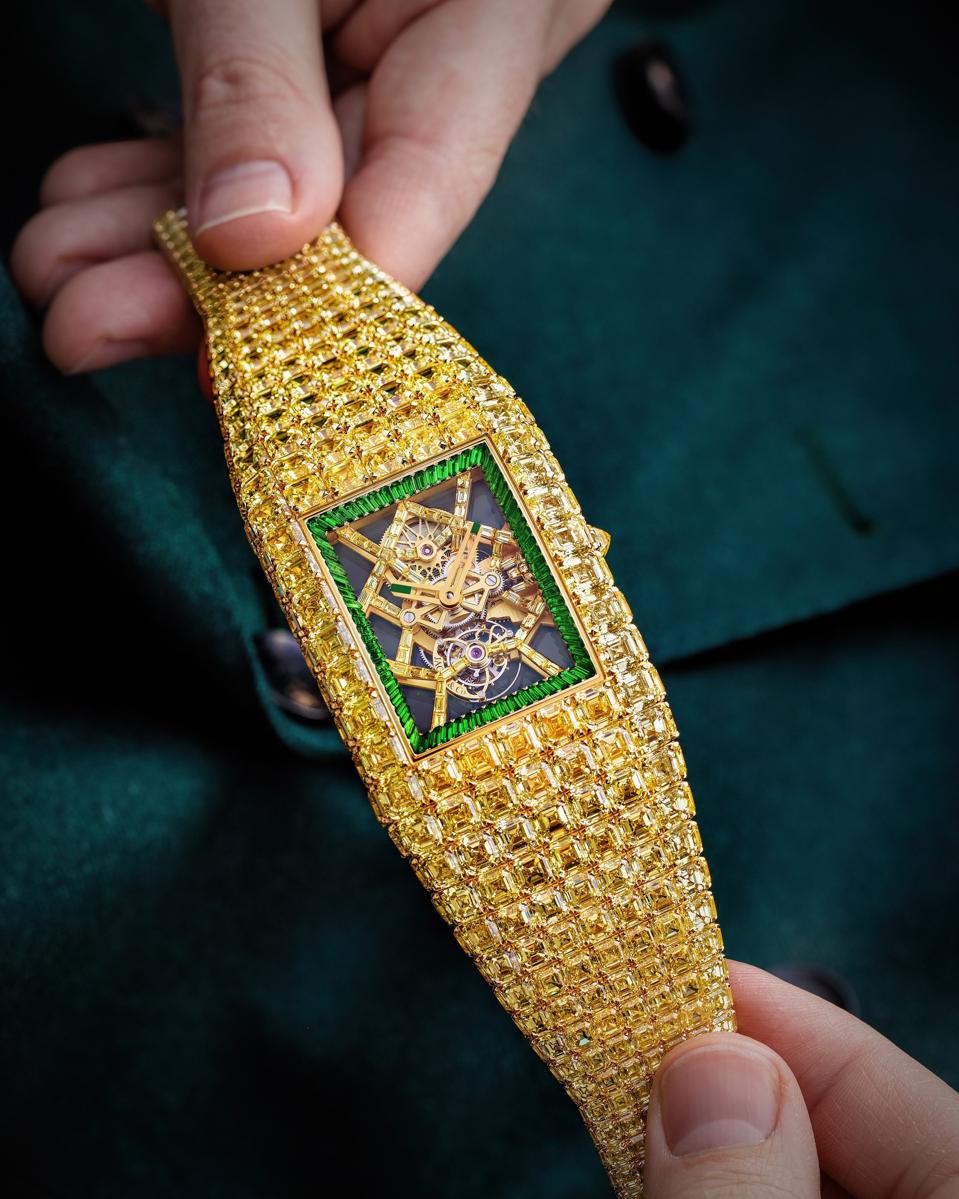 Jacob & Co. $20 million Billionaire Timeless Treasure Tourbillon Yellow Diamond watch.