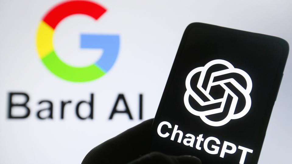 In this photo illustration, a ChatGPT logo is seen on a...