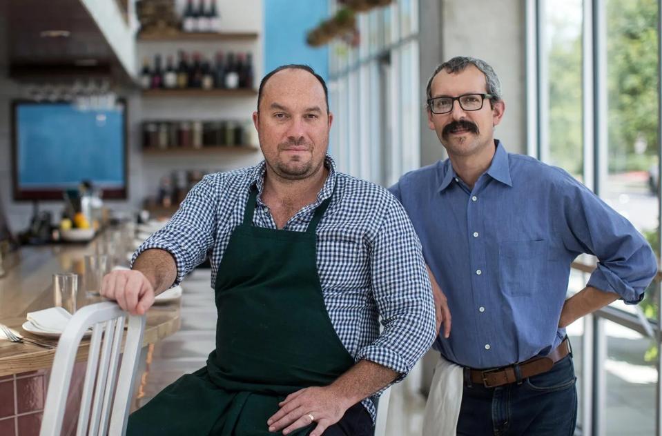 Fiore Tedesco, left, and Adam Orman, co-owners of Austin's L'Oca D'Oro.