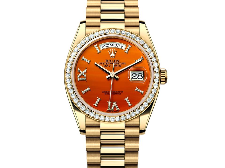 Oyster Perpetual Day-Date 36 with Carnelian dial