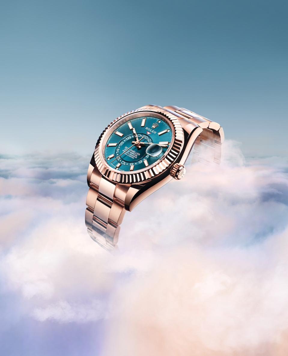 The Rolex Sky-Dweller with a blue-green dial