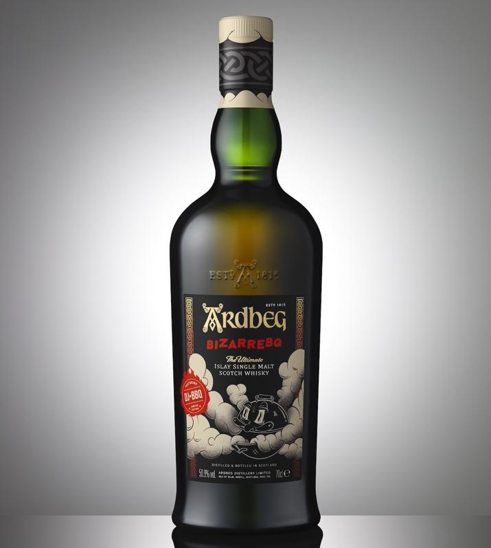 a bottle of Ardbeg BizarreBQ