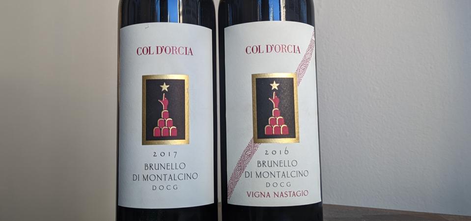 2017 Col d’Orcia, Brunello di Montalcino & 2016 Col d’Orcia, Brunello di Montalcino, Vigna Nastagio