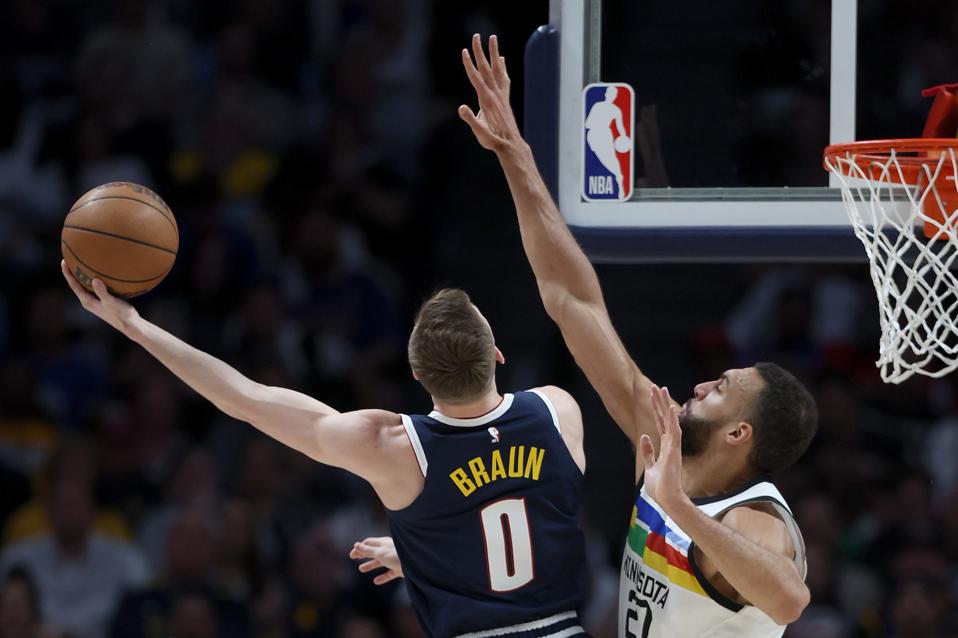 Minnesota Timberwolves v Denver Nuggets Christian Braun Nikola Jokic Ruday Gobert NBA Playoffs