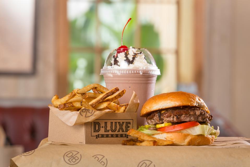 D-Luxe burger and fries