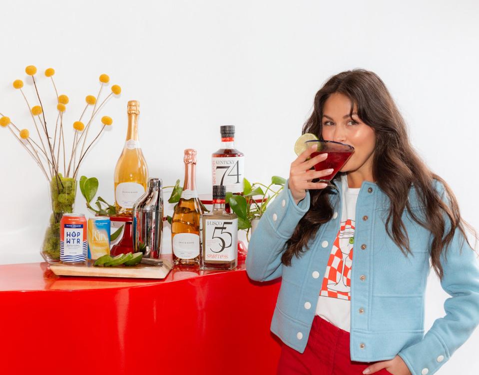 The New Bar at Coachella included non-alcoholic brands like French Bloom, Seedlip, Spiritless', Hop Water and Kin Euphorics.