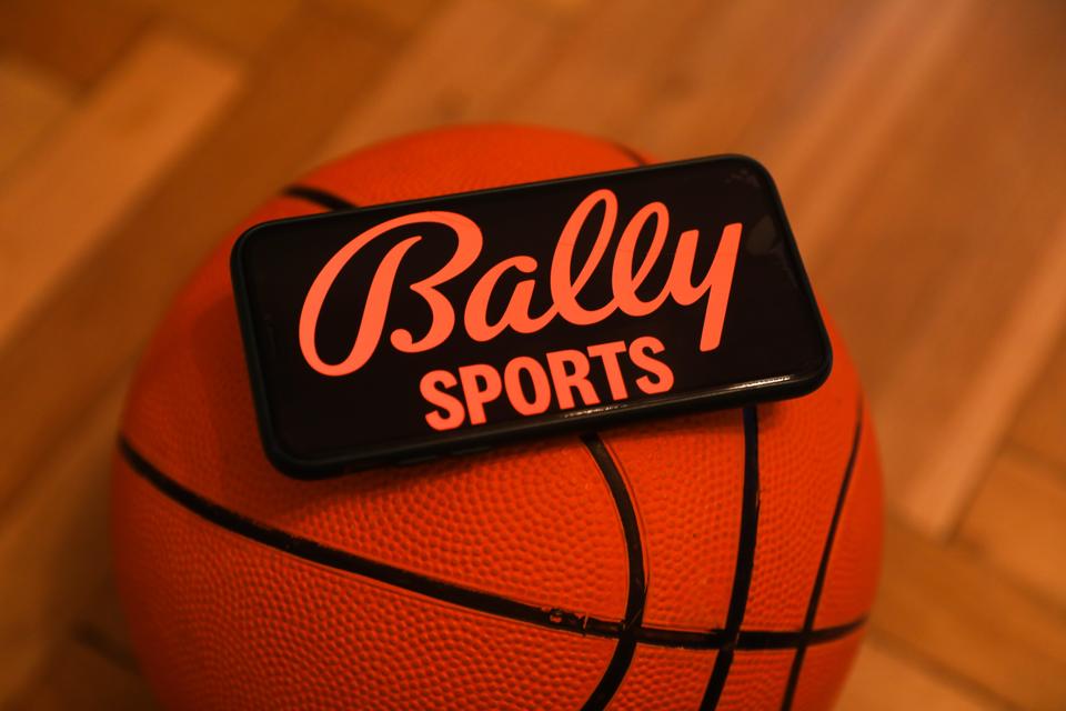 Bally Sports logo over basketball.