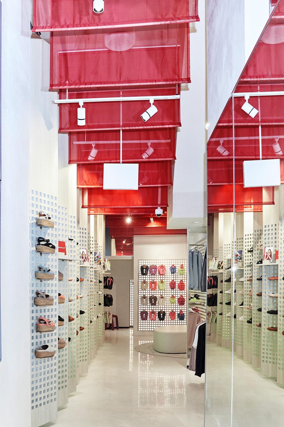 Interior of Fitflop's NYC store in SoHo.