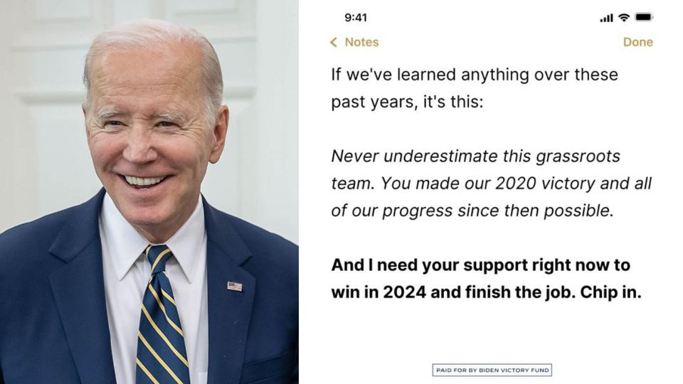 Joe Biden Facebook Ad Uses Notes App Screenshot To Target Boomers