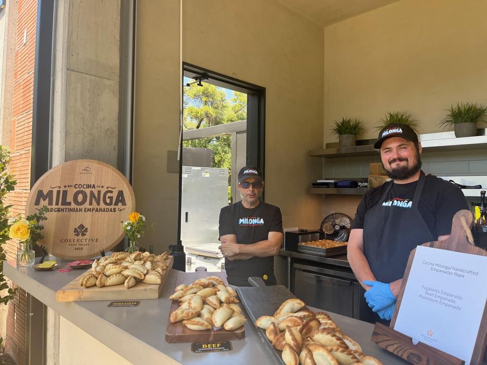 Chefs from Milonga Hand Crafted Empanadas Share Samples at Collective Napa Valley Barrel Auction